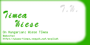 timea wiese business card