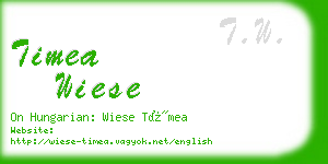 timea wiese business card